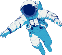 卡通宇航员透明背景插画