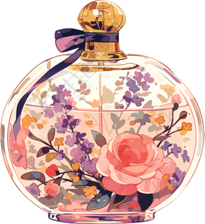 复古香水瓶手账插图