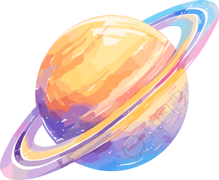 外太空美丽星环素材