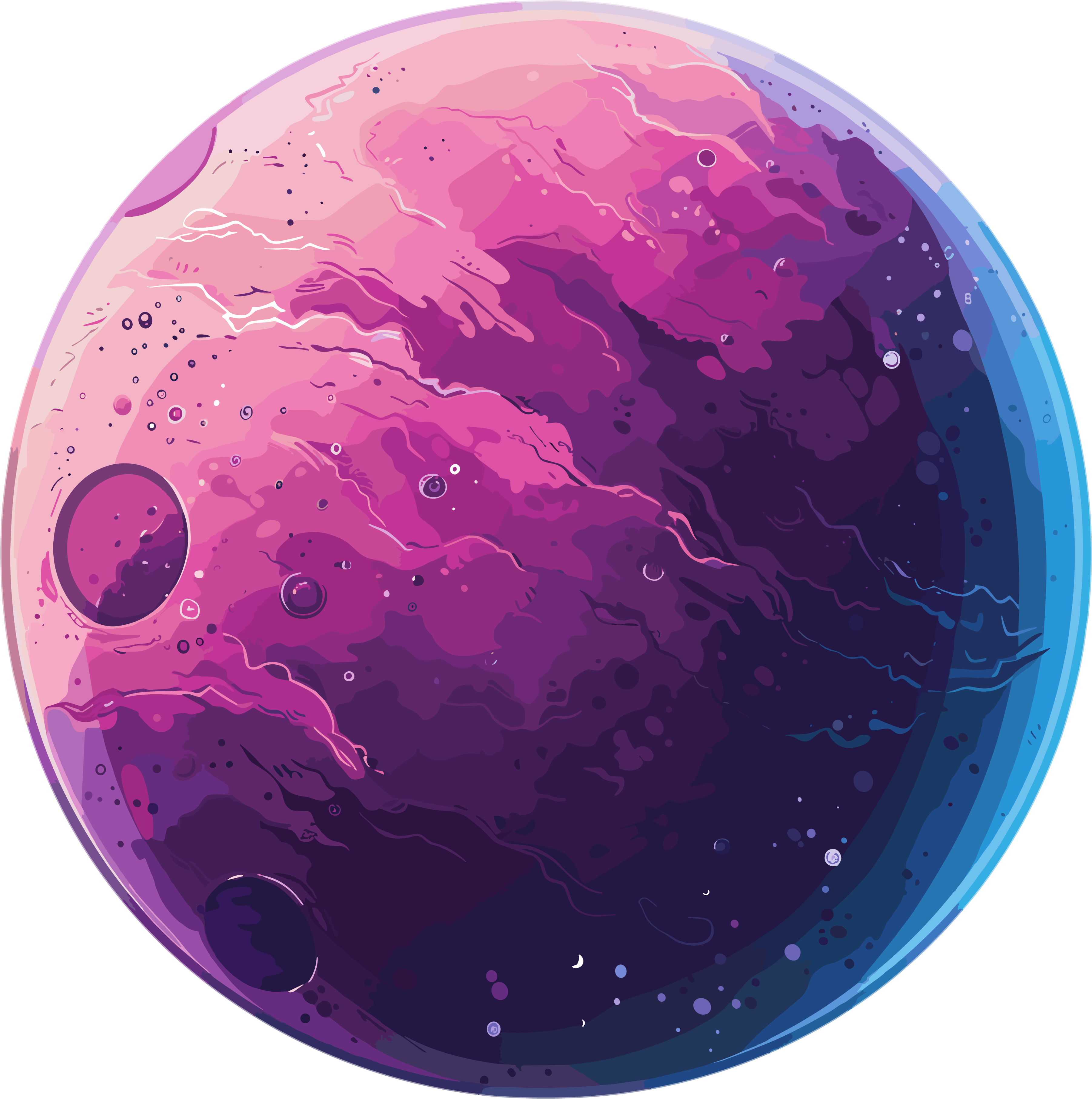 外太空美丽星球插画