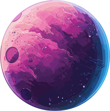 外太空美丽星球插画