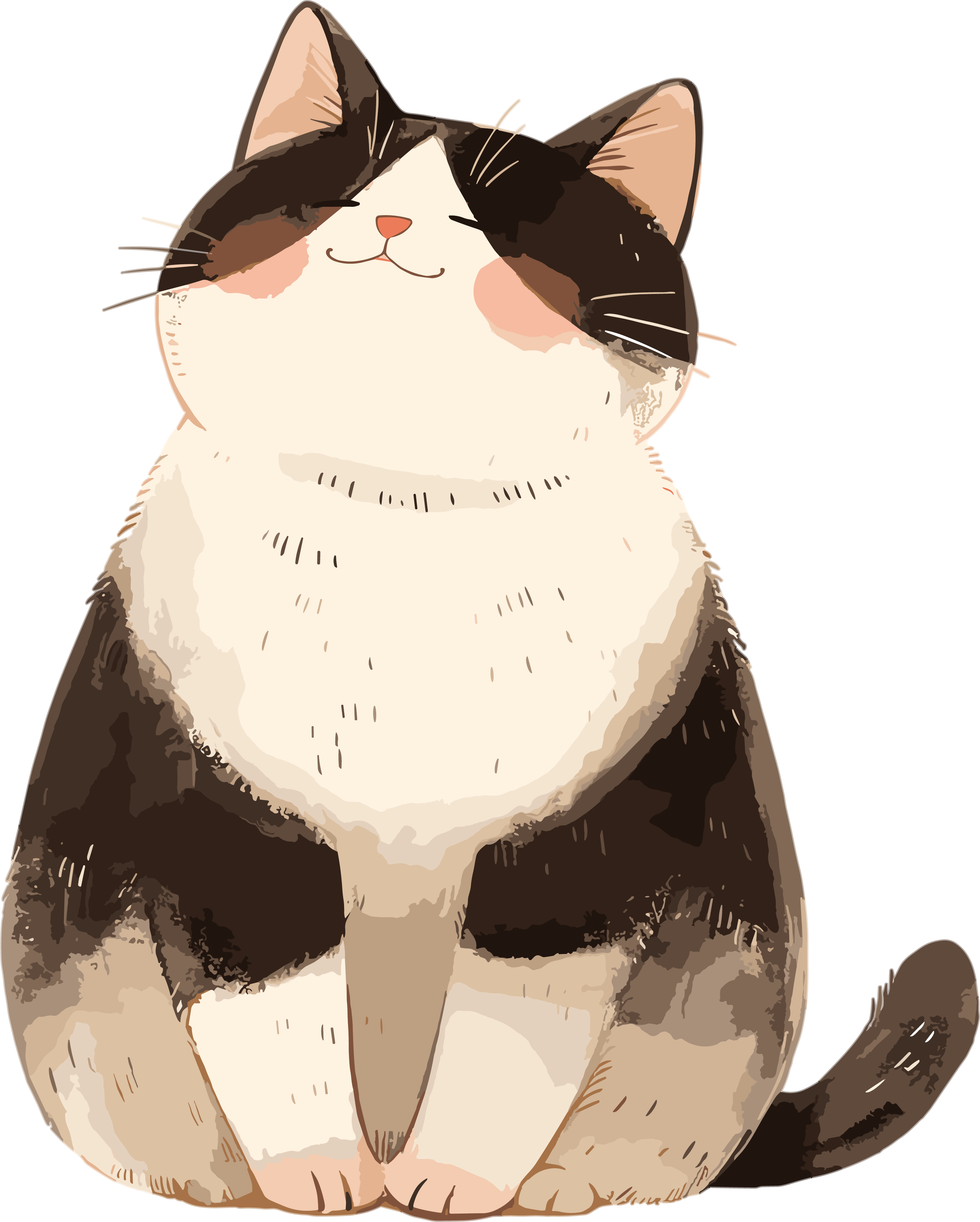 小胖猫手账简约素材