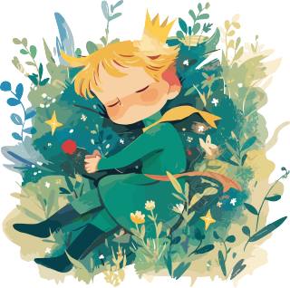 小王子透明背景插图