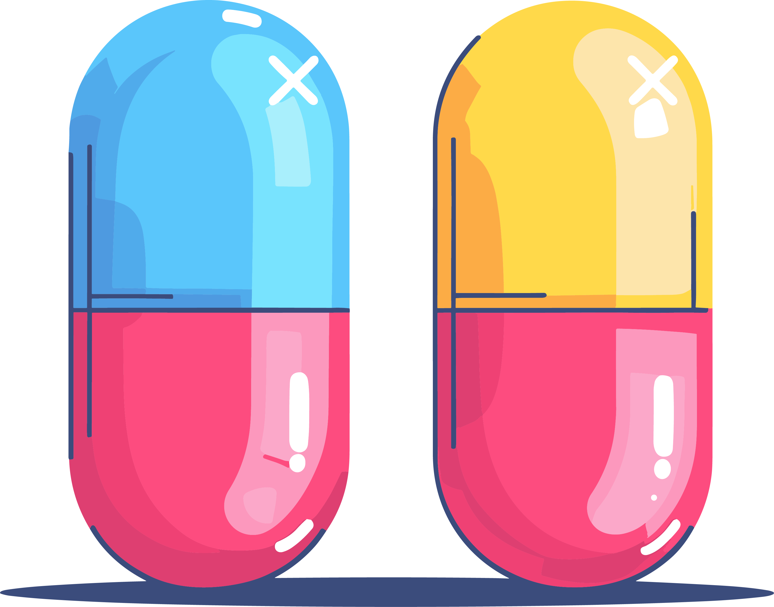 药物胶囊简约插图