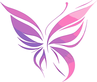线条蝴蝶插画设计素材