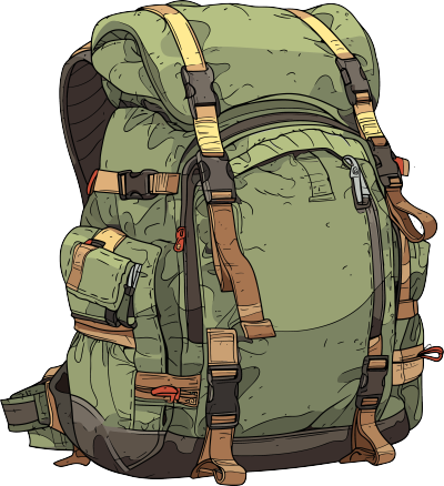 探险登山包PNG素材