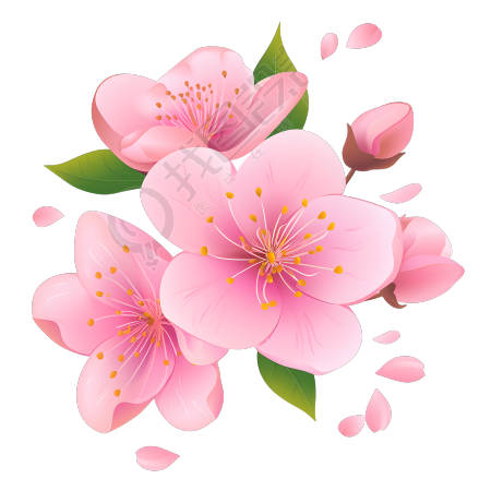 桃花创意设计元素