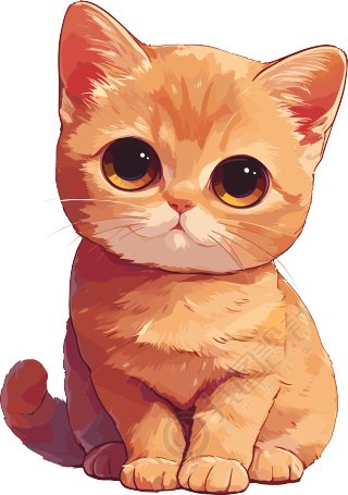 猫咪简洁插图