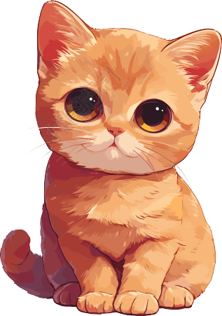 猫咪简洁插图