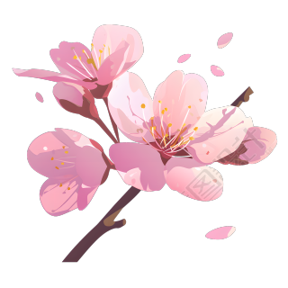 桃花矢量素材