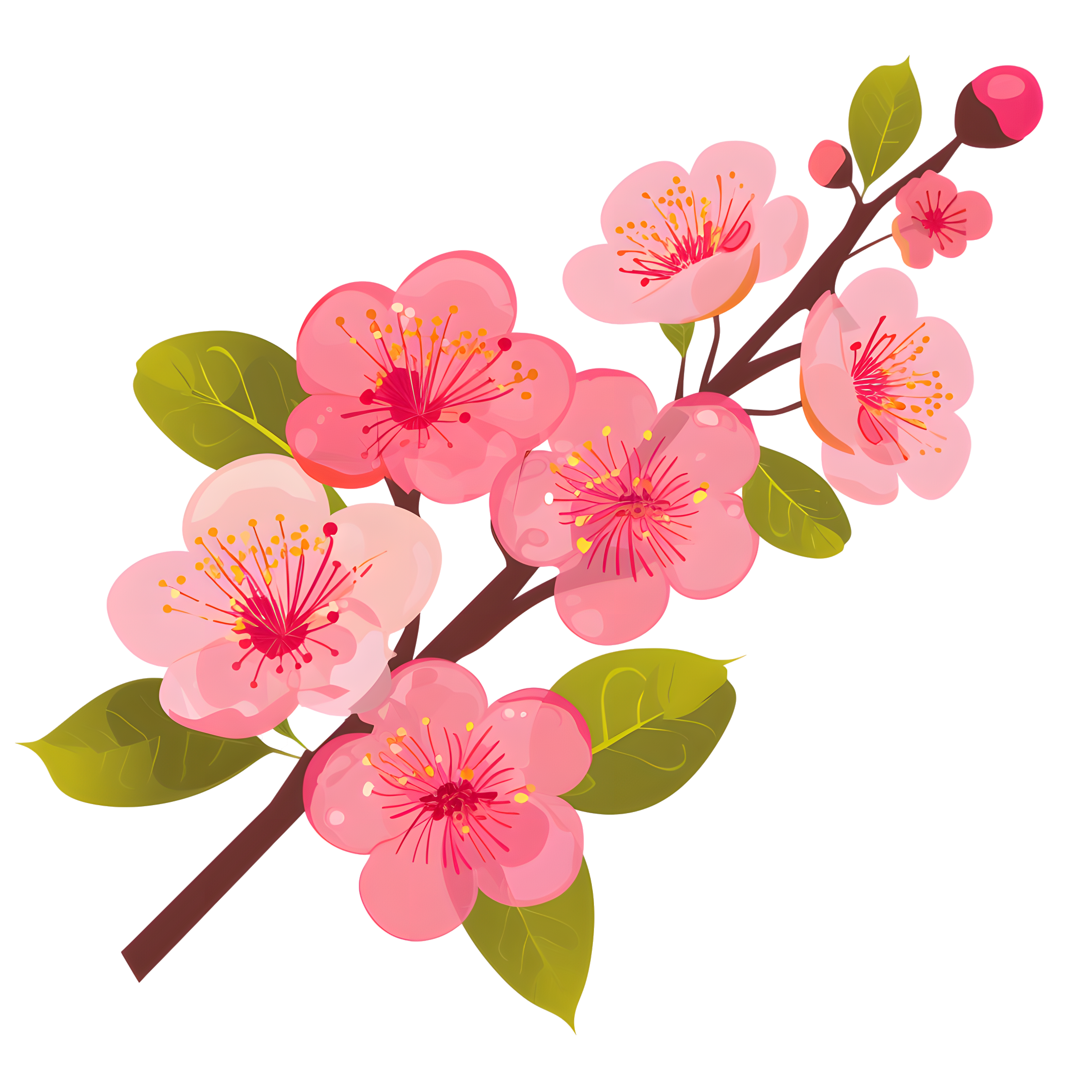 桃花唯美插图