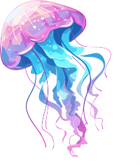 水母卡通插图