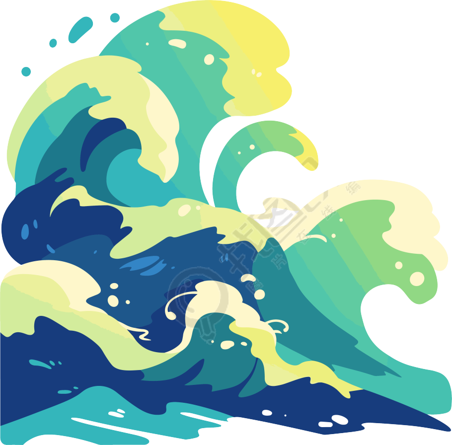 海浪美丽插图
