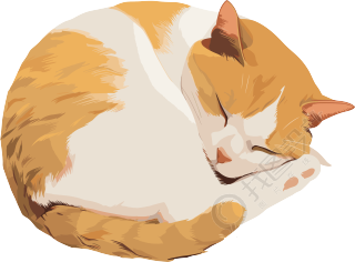 猫咪高清卡通插画