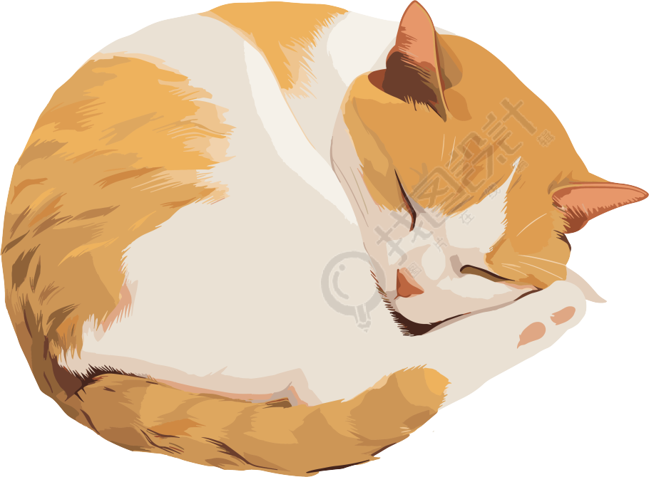 猫咪高清卡通插画