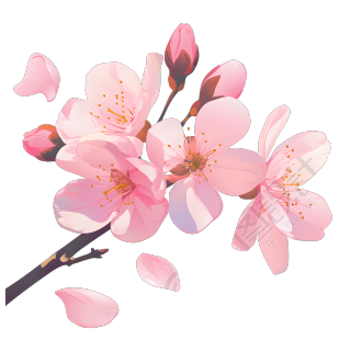 桃花图形素材