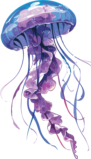 水母插画设计元素