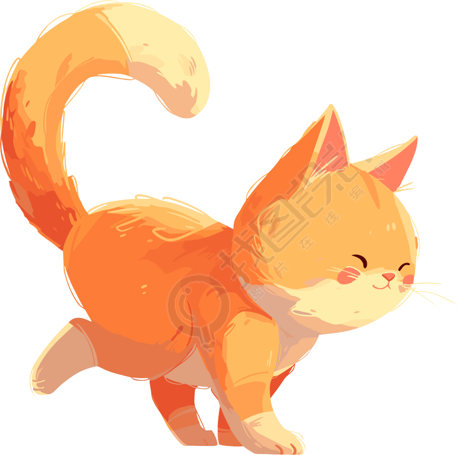 猫咪简笔画素材