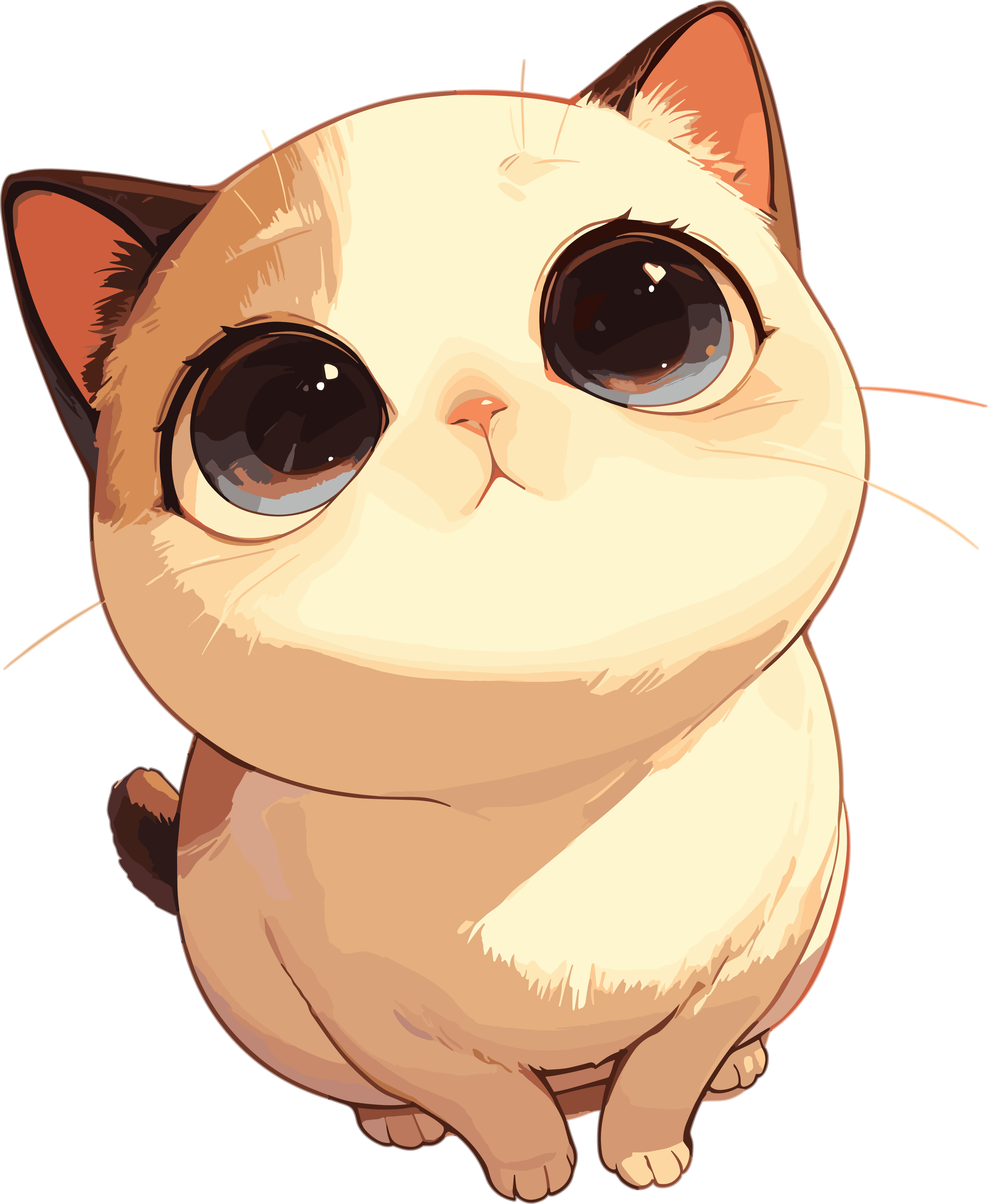 猫咪呆萌插画
