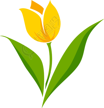 郁金香极简插图
