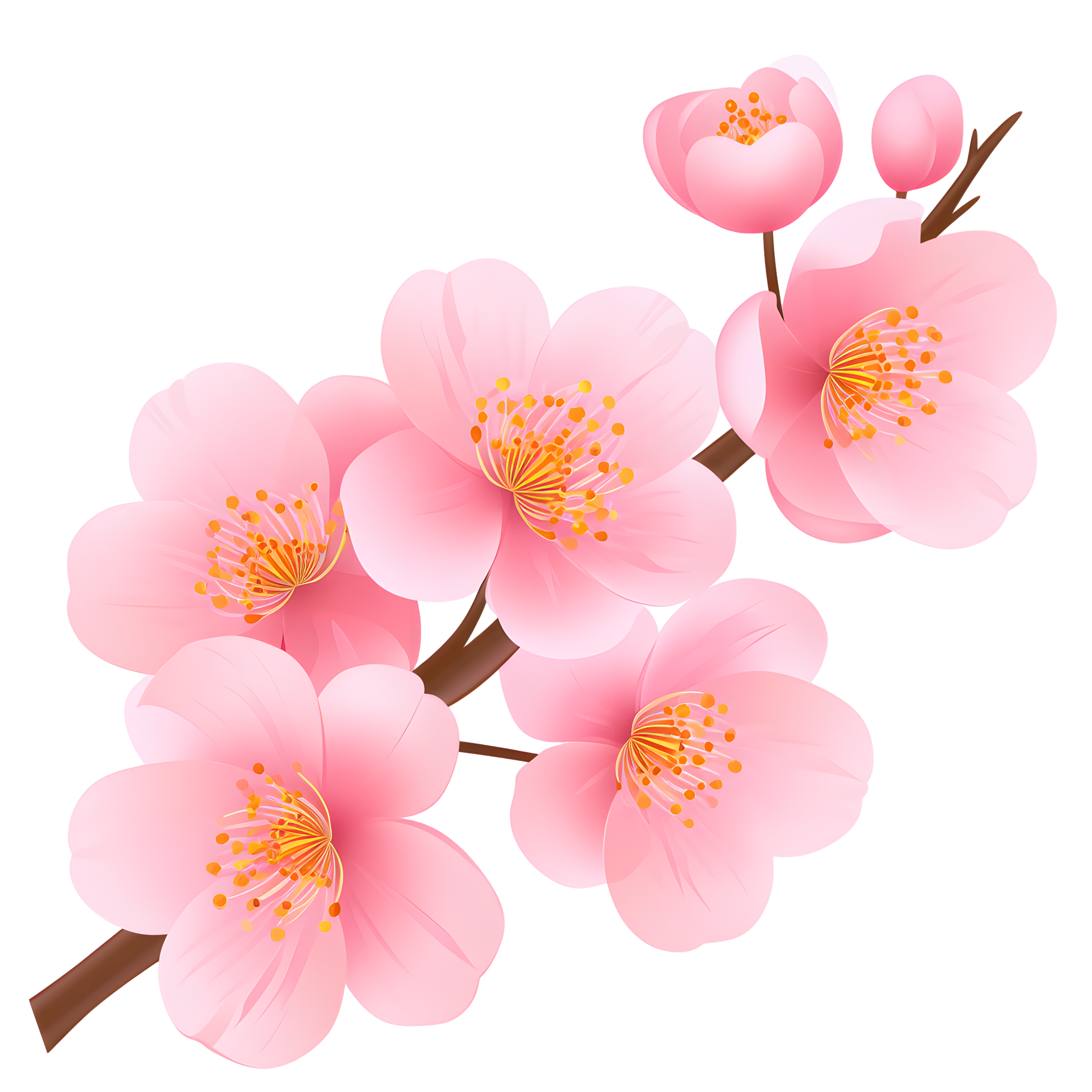 桃花简约漂亮素材