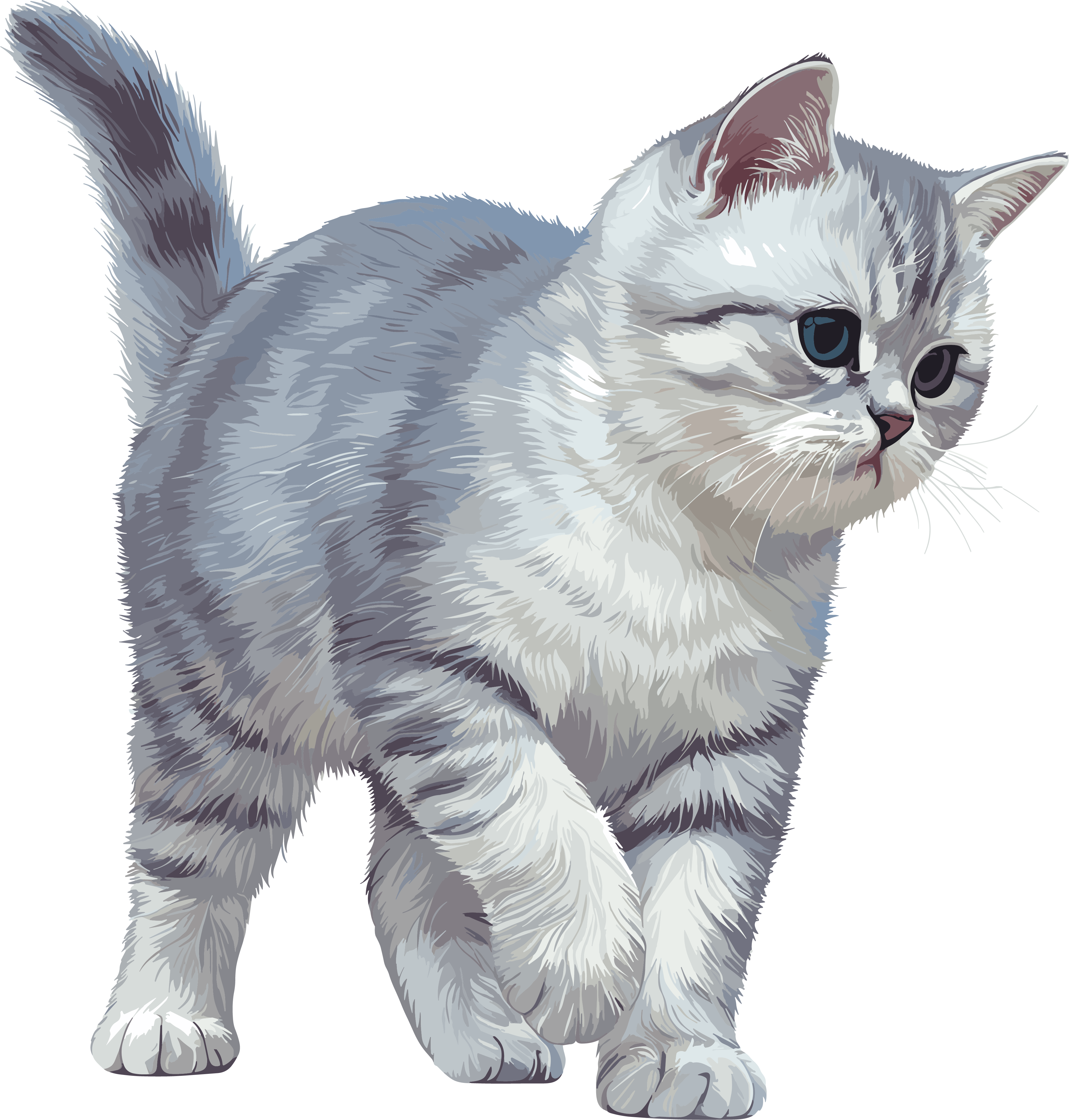 猫咪卡通矢量素材