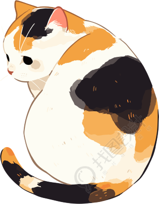 猫咪创意插画