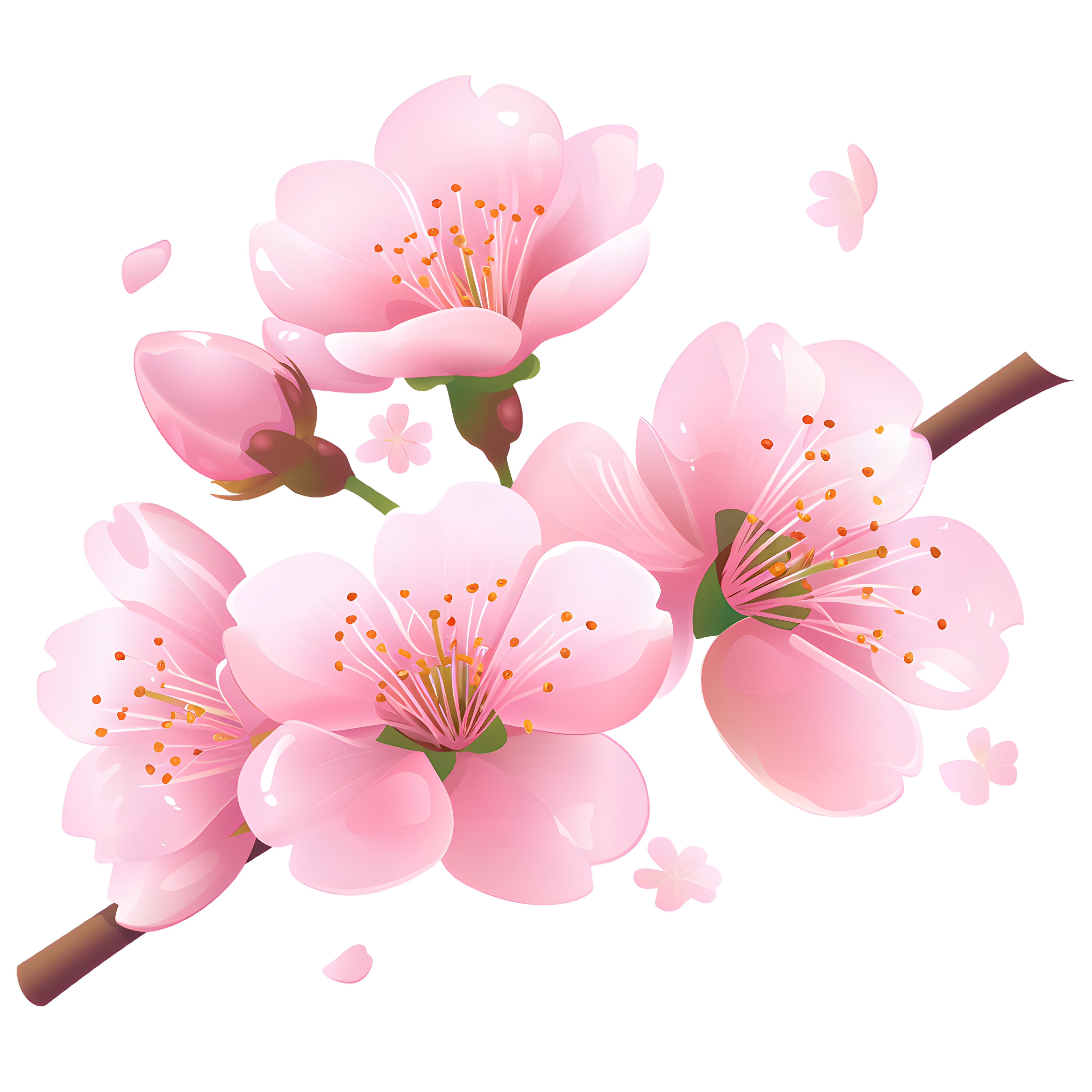 桃花卡通素材
