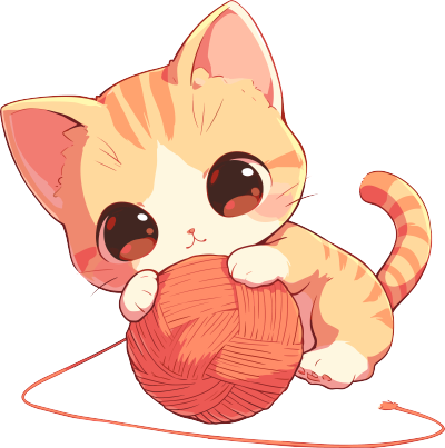 猫咪玩毛线球插图