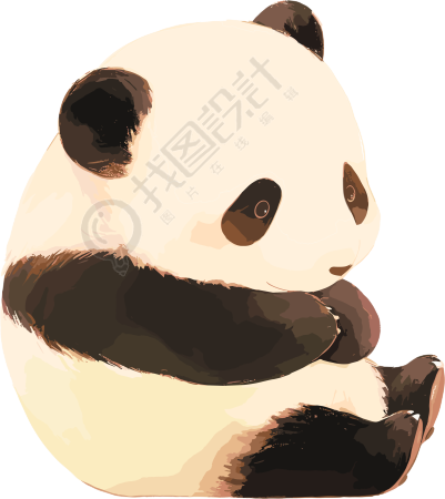 大熊猫插画素材