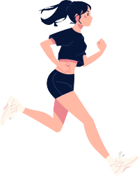 春季运动会短跑插画