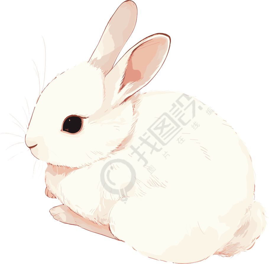 兔子矢量插画