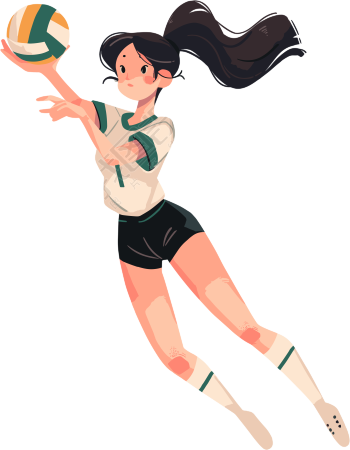 春季运动会打排球插图