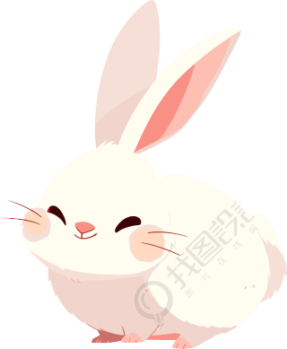 兔子透明背景插图