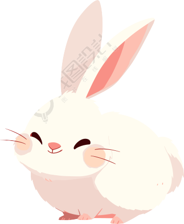 兔子透明背景插图