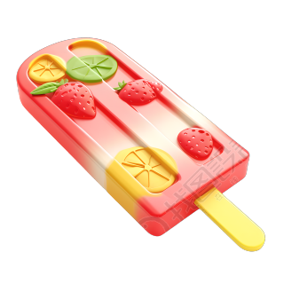 3D冰棒美味插图