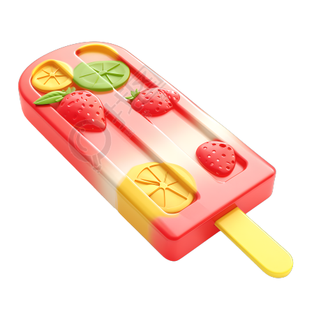 3D冰棒美味插图