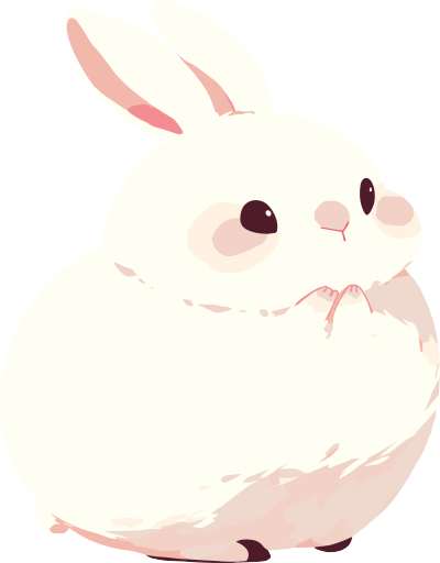 兔子胖乎乎插画