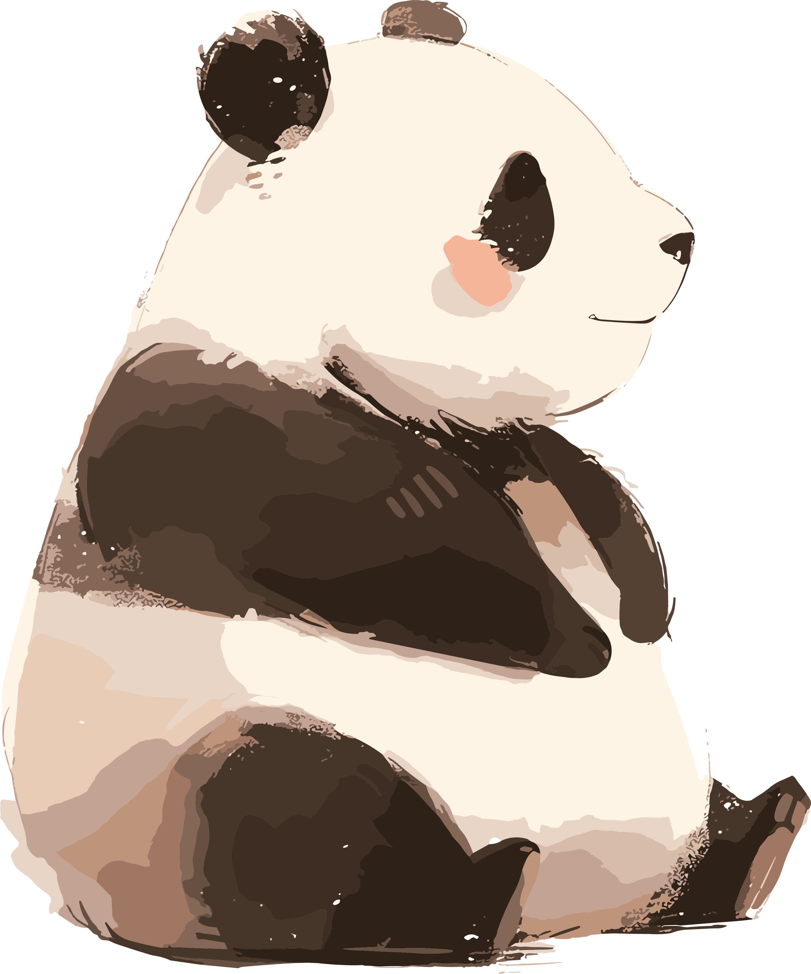 大熊猫透明背景素材