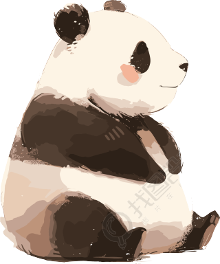 大熊猫透明背景素材