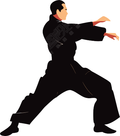 武术矢量插画素材