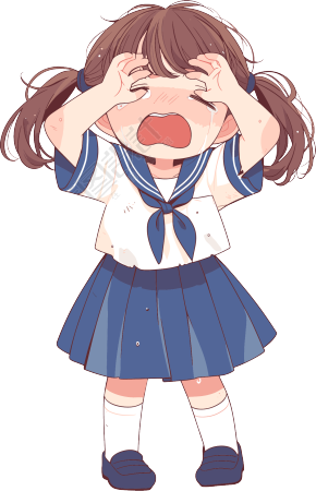 校园霸凌插画素材