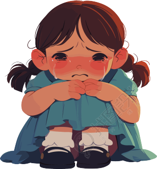 校园霸凌透明背景插画