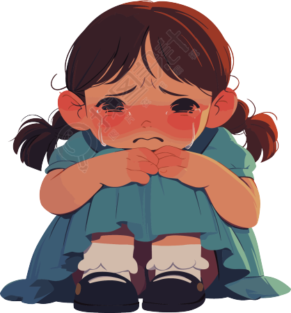 校园霸凌透明背景插画