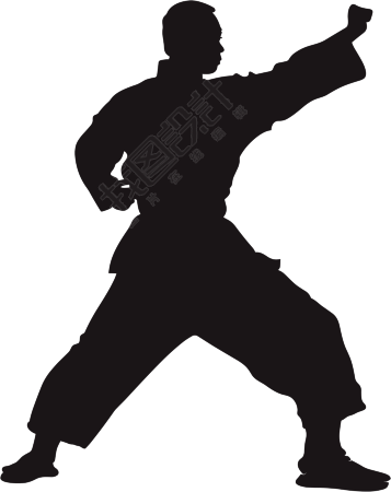 武术剪影元素