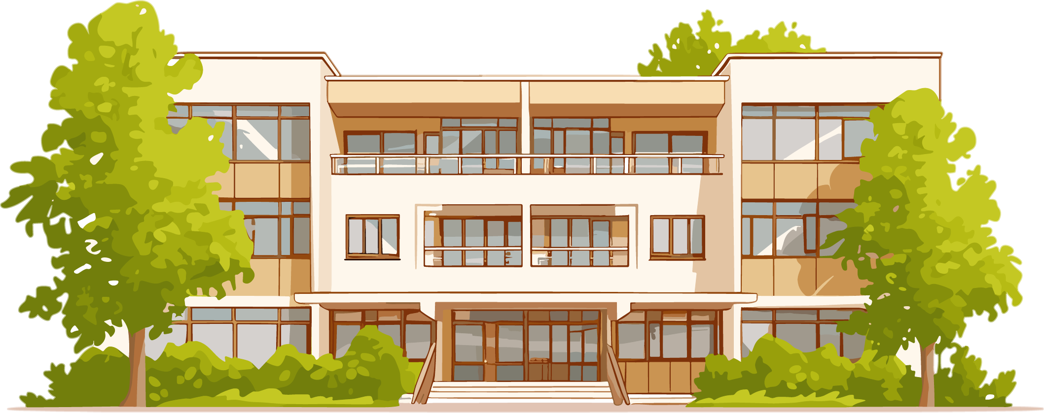 校园教学楼唯美素材