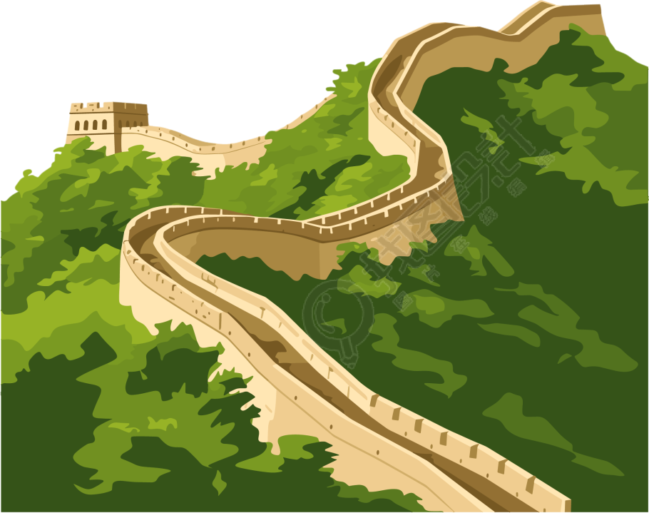 长城透明背景素材