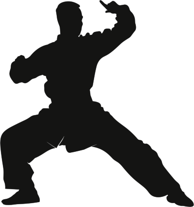 武术剪影插图