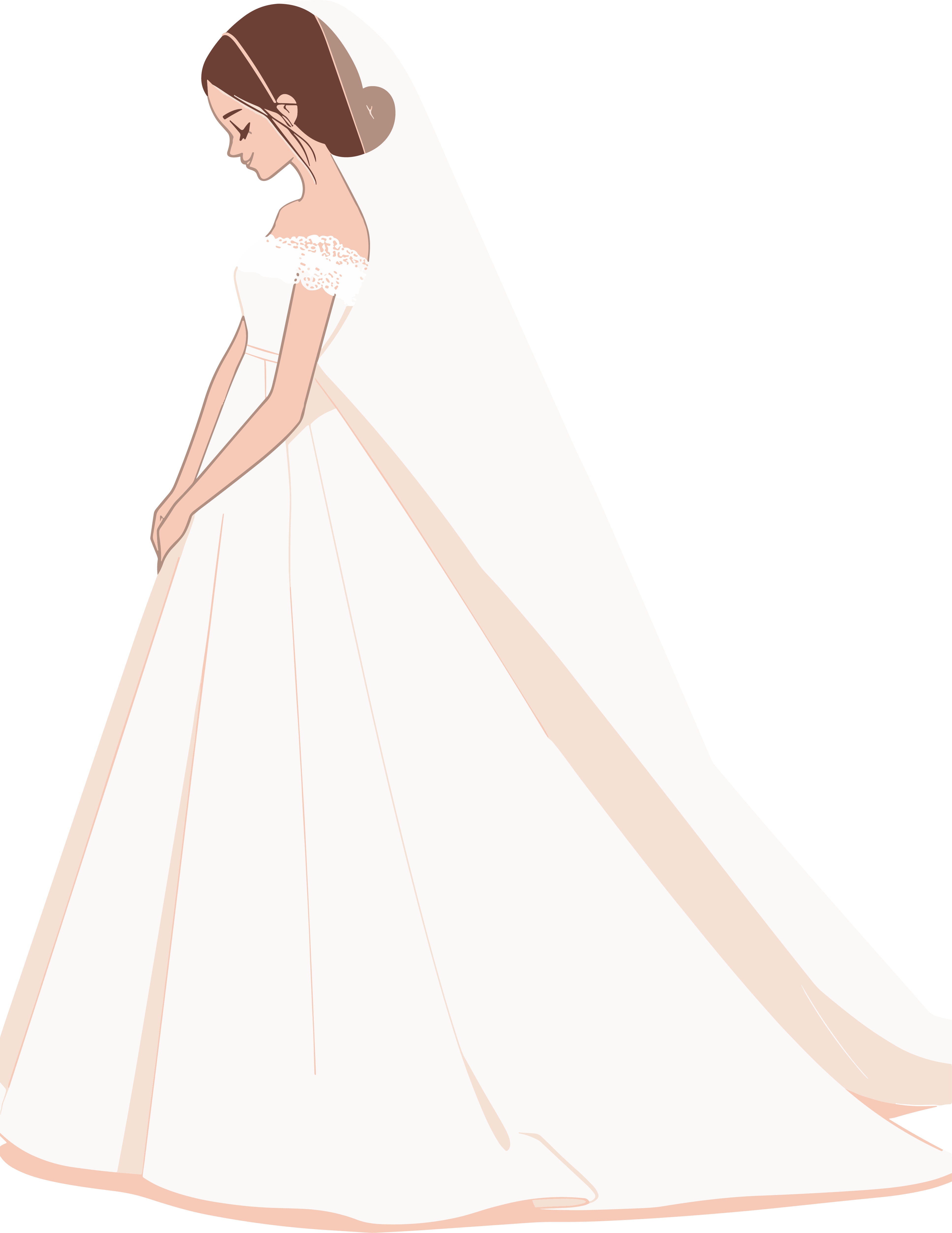 简约婚纱插画设计元素