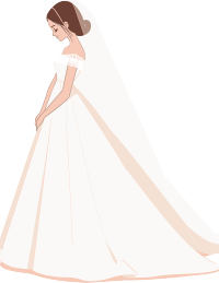 简约婚纱插画设计元素